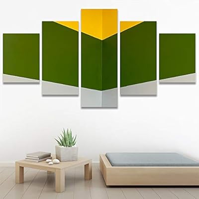 SIGNWIN 5 Panel Canvas Wall Art Abstract Colorful...
