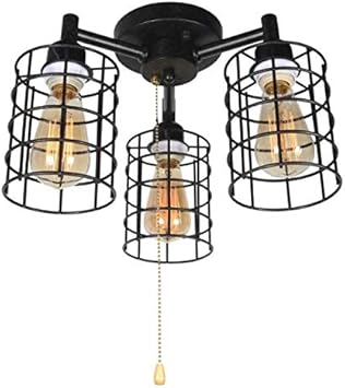 Black pull chain light fixture Clearance