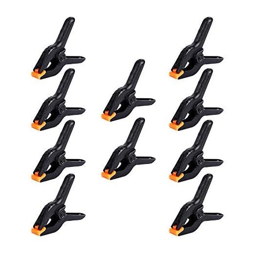 10 Packs of 3.5 inch Professional Plastic Small Spring Clamps 3 inch or Backdrop Clips for Woodworking, Photo Backdrop, Background Stand, Home Improvement and so on