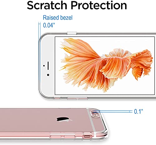 Image of NISHTECH for iPhone 6 / 6S Premium Hybrid Transparent Soft Slim Dust Proof Back Case Cover Silicone with Camera Protection
