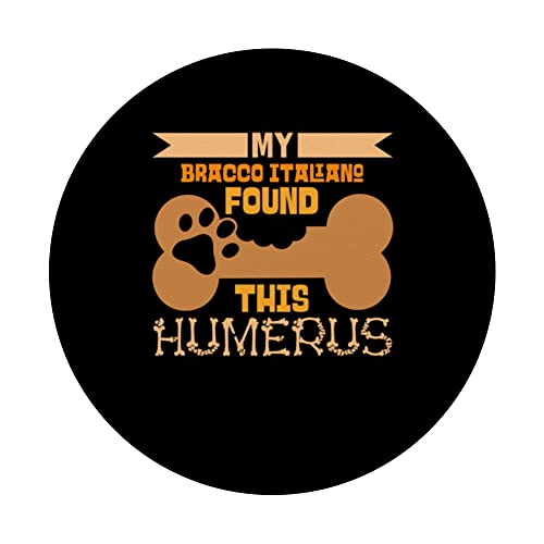 My Braco Italiano Found This Humerus Classic Bone Lover Dog PopSockets Swappable PopGrip, Black - Image 3