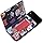 CheapSunday ID Card Holder for Back of Phone Leather Phone Wallet Stick On with Stand Flip Waterproof Leather Adhesive Wallet for Most Cellphones (Black)