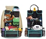 Back Seat Car Organizer - Kids Storage Compartment - Holds Tablets - Ipads - Cups - Bottles -Toys - Stuffed Animals - Snacks - Detachable - Adjustable - Removable Documents Wallet