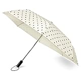 Kate Spade New York Travel Umbrella, Raindrop (black/white)