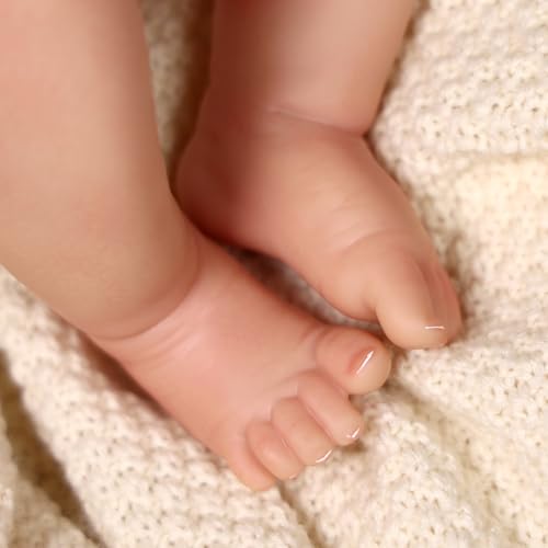 BABESIDE Realistische Reborn Baby Puppen - 20 Zoll Süßes Lächeln Lebensechte Neugeborene - Puppe Mädchen Öffne Deine Blauen Augen für Kinder ab 3 Jahren – Bild 6