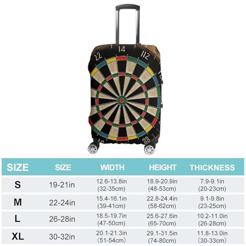 Dart Board Printed Luggage Cover Protector, Fits 18-32 Inch Luggage2