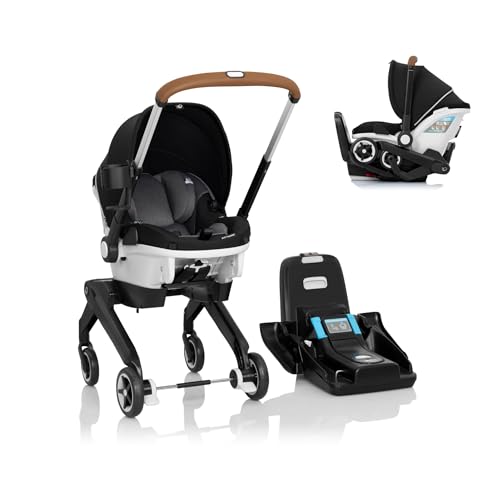 Image of Gold Shyft DualRide with Carryall Storage Infant Car Seat and Stroller Combo (Moonstone Gray)