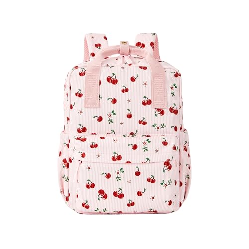 Mochila escolar KingCheer Mini de corduroy para crianças, bolsa de livros, para meninos e meninas, pré-escola, creche, jardim de infância, 13''(Fit for Folder), Clássico