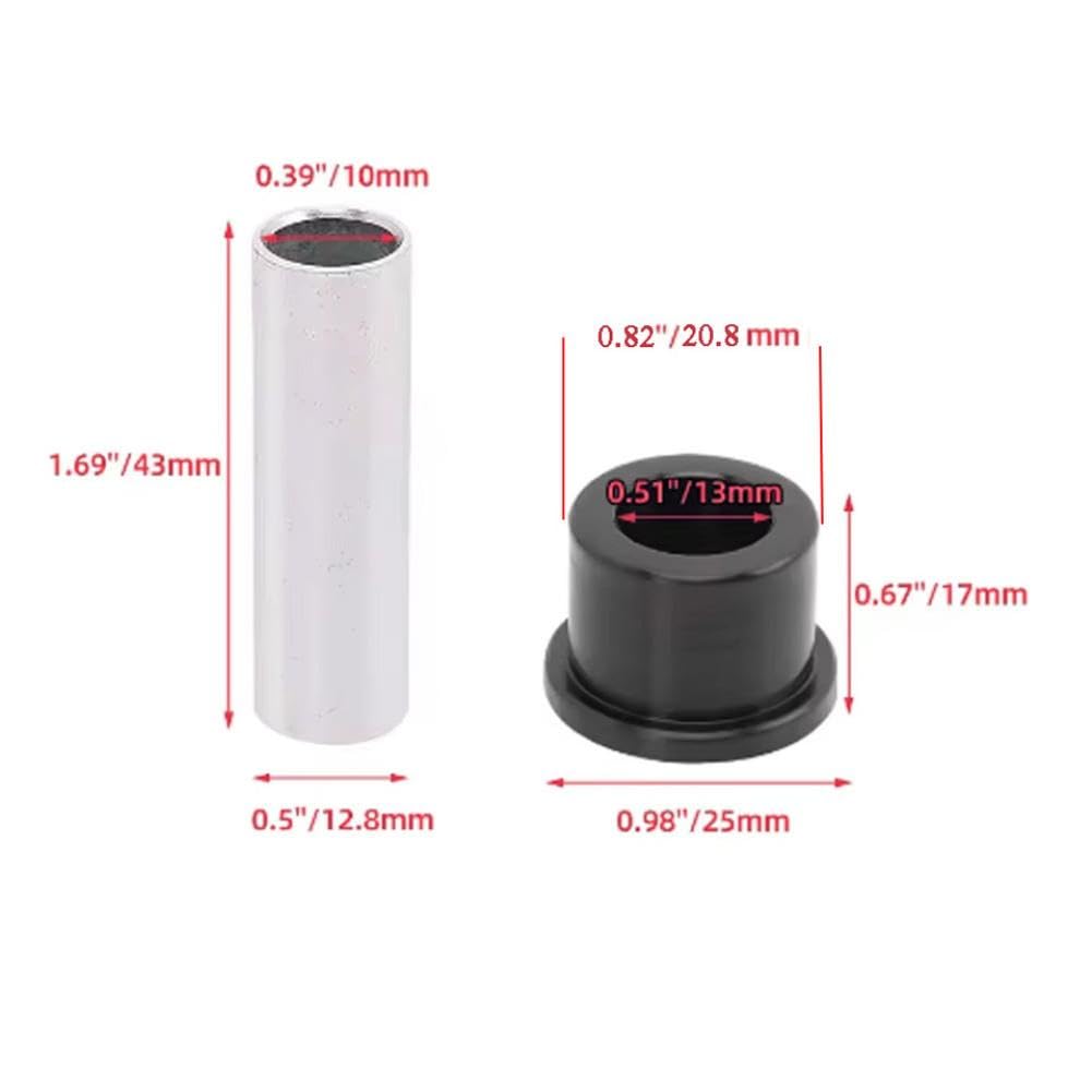Kit de bujes de brazo delantero superior e inferior compatible con TRX450R TRX400EX 1999 a 2008