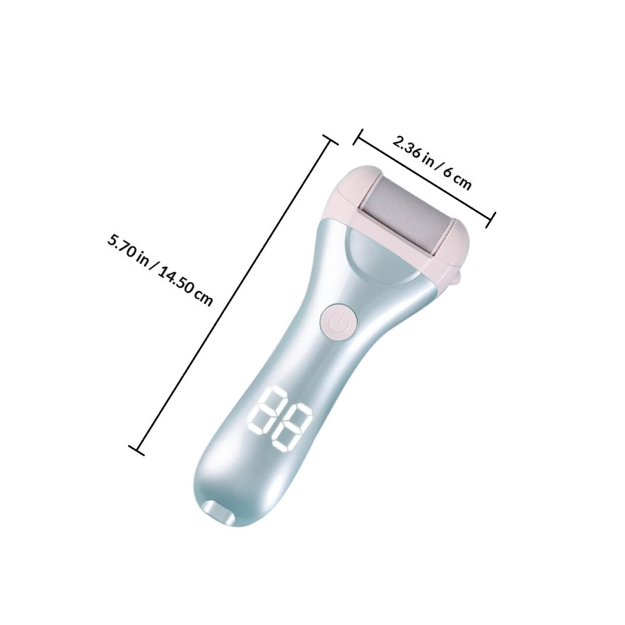 Zerodeko Lima Elettrica per Pedicure Portatile, Rimozione Calli e Duroni, Dispositivo per Cura Piedi Design Ergonomico, Ricaricabile e Lavabile, per Uso Domestico e Viaggi