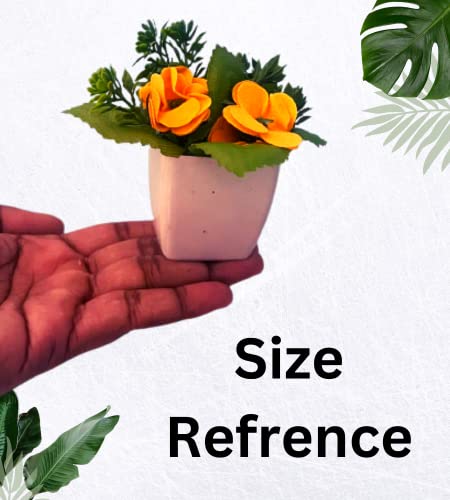 Image of Artificial Flowers for Decoration with Pot Combo of 2PCs Artificial Forest Bonsai Plant with Plastic Pot for Home Decoration Office Table Greenery Room Home Decor Plants (2FlowerPot)
