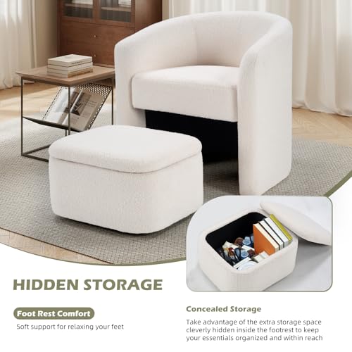 Sillón Moderno Plegable Beige miniatura 4