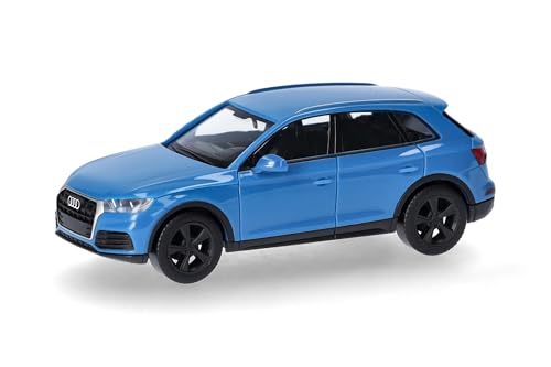 Voiture miniature Audi Q5 Herpa 1:87 bleu turbo plastique modèle réduit de collection