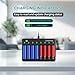 AA AAA Battery Charger, 8 Bay Smart Charger for Ni-MH Ni-CD Rechargeable Batteries, Independent Control Battery Charger with 5V 2A Fast Charging Function and LED Light