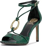 Vince Camuto Women's Alinna Heeled Sandal, Emerald Green Leather, 8