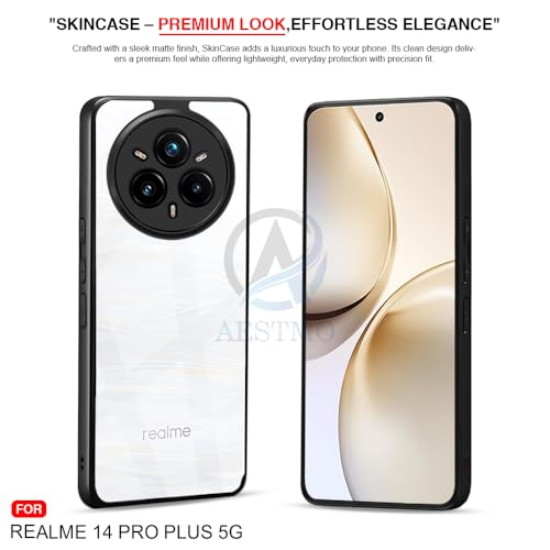 Image of AESTMO Realme 14 Pro Plus 5G Back Cover | 360 Protection | Crystal Clear Hard Back Transparent | Bumper Case for Realme 14 Pro Plus 5G (PC+TPU, Black Bumper)