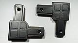 ALUCIFIC LED Track/Trackline/Trackway Connector/Jointer for LED Track Lights Corner L Connector for 2-Wire Lighting Track Rail, Black Set of 2