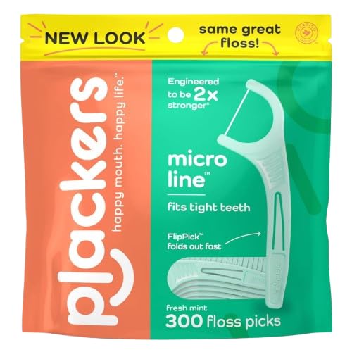 Plackerrss Micro Mint Dental Floss Picks 300 Count Pack of 1