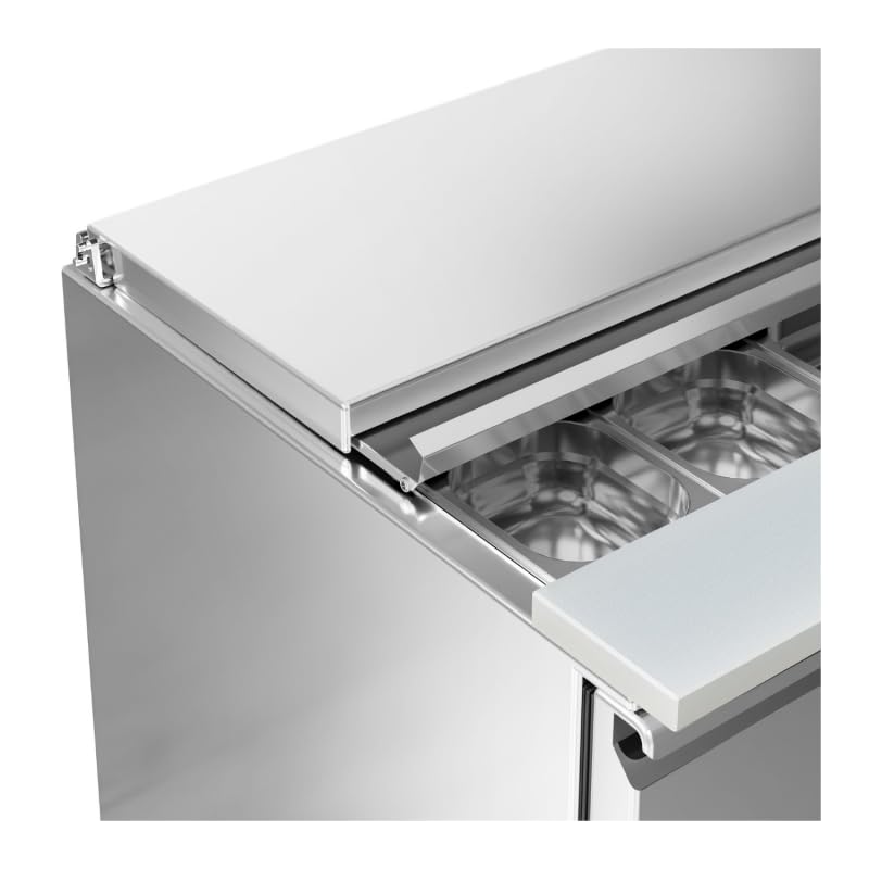 Genérico Saladette Refrigerado 3 Puertas Plan Telescópico - 368 L - GN 1/1 - Frío Ventilado - R290