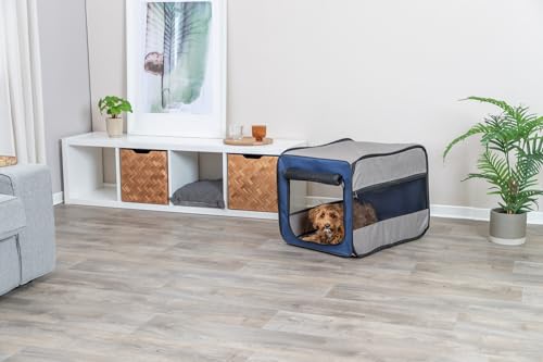 TRIXIE Hundebox Twister - Größe S: 45 x 45 x 64 cm – mit praktischere Pop-Up-Funktion für Innen & Außen, Transportbox inkl. Außen- & Tragetasche – 39692