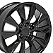 OE Wheels CV32 22 Inch Rim Fits Silverado 1500 Style 6x139.7 22x9 Gloss Black - Hollander 5916 (1)