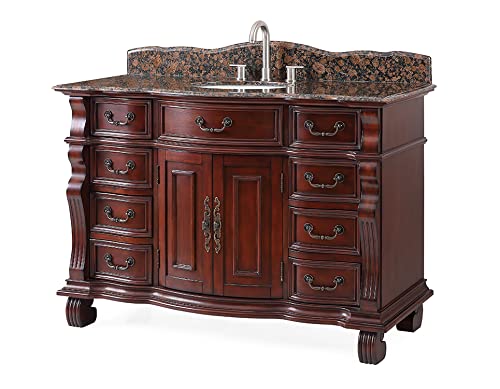 50" Finest Workmanship And Details Large Single Basin Hopkinton Bathroom Sink Vanity Gd-4437Bn-50 #TOP22