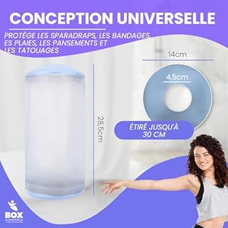 Box Commerce – PICC Bras, Protège plâtre bras adulte pour cathéter PICC - Protection platre bras étanche pour la douche - Maintenir le bandage au sec - Protection platre douche