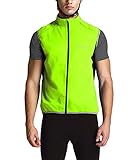 Outto Men' Reflective Running Cycling Vest for Safty and Windproof(Large,Green)