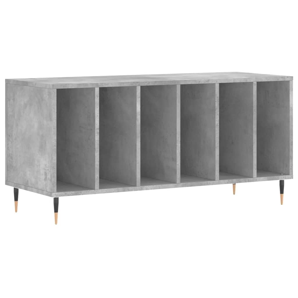 vidaXL Szafka na płyty, szarość betonu, 100x38x48 cm, szafka na winyle, szafka RTV, szafka pod TV, szafka na płyty winylowe, szafka multimedialna