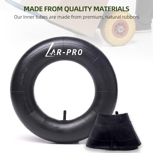Image of 2 Pack 3.00 /3.50-8 Replacement Inner Tubes for pneumatic wheelbarrow wheel,cart wheel, garden cart, wagons - Made From Heavy Duty, Thick Premium Rubber