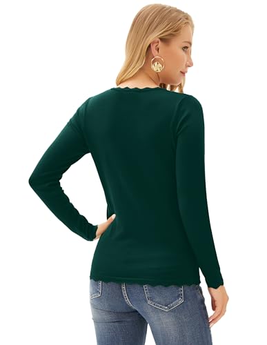 Image of GRACE KARIN Women's High Stretchy Long Sleeve Pullover Sweater Blouse Top