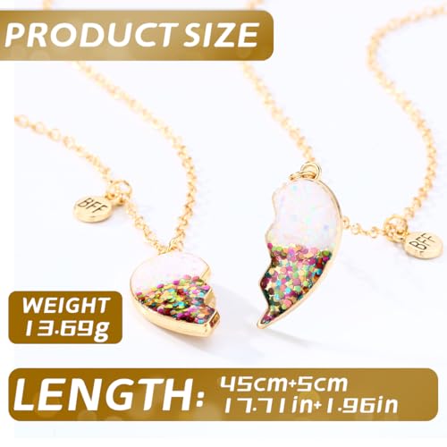 HABNI Freundschafts Anhänger Halsketten Set Best Friends Kette Mädchen Schwestern Freundschaftsketten Bff Ketten Für 2