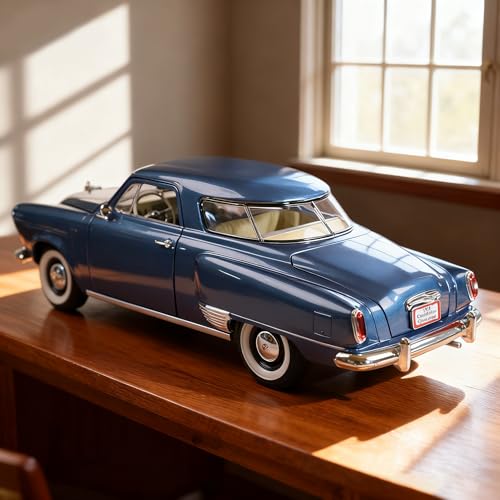 Modelo Diecast Carro Retro Studebaker 1:18 Azul miniatura 7