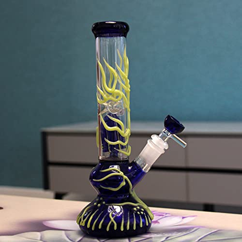 Glasbong mit Percolator ,Glas Wasser Bong mit 14.4 mm Schliff, Leuchten im Dunkeln Glassic Eisbong Set, Rohre Pipe… – Bild 6