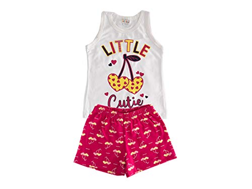 Kit 3 Conjuntos Menina Infantil Shorts Bermuda Iaiá Kids Desenho do tecido:Estampado/Sortido;Tamanho