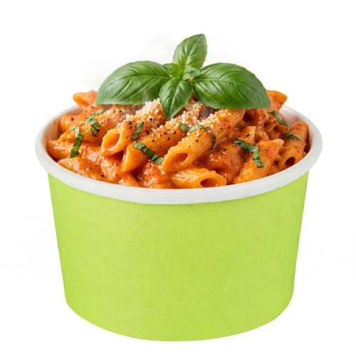 Image of Restaurantware-Coppetta 5-Ounce Dessert Cups, 200 Disposable Ice Cream Cups - Lids Sold Separately, Sturdy, Light Green Paper Frozen Yogurt Bowls, For Hot And Cold Foods, Perfect For Gelato Or Mousse