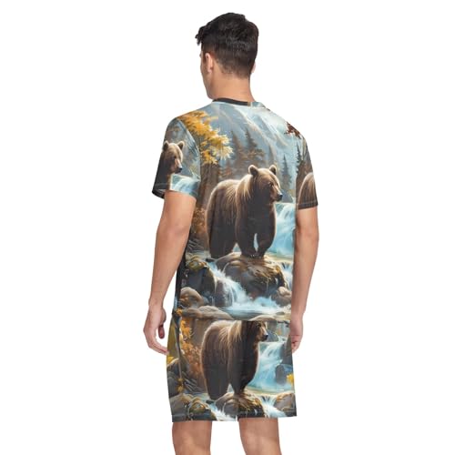 GAIREG Mens Pajamas Set Short Sleeve Summer Sleepwear S-XXL2