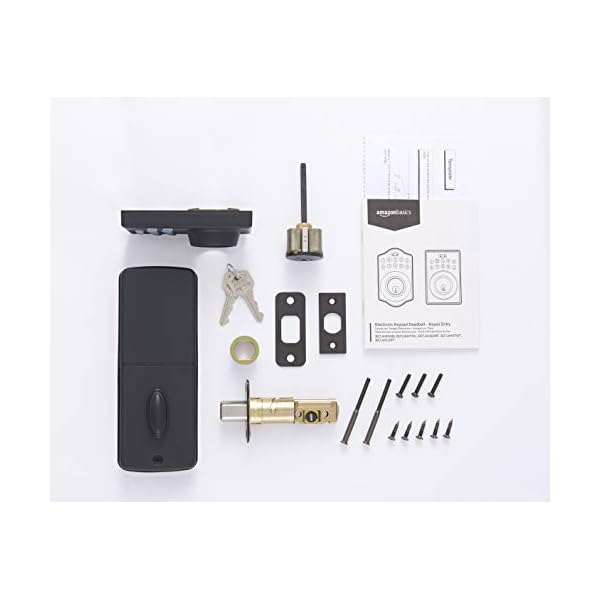 Amazon-Basics-Contemporary-Electronic-Keypad-Deadbolt-Door-Lock-Keyed-Entry-Matte-Black Amazon-Basics-Contemporary-Electronic-Keypad-Deadbolt-Door-Lock-Keyed-Entry-Matte-Black