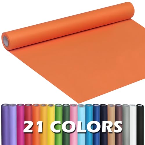 PerkHomy OrangeRed Kraft Paper Roll 17.5 x 960 (80) for Gift Wrapping Bouquet Flower Art Painting Craft Writing Packaging Shipping 80GSM 55LB (OrangeRed 17.5 x 80)