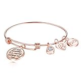 A True Friendship is a Journey Without an end Womens Charm Bangle Bracelet Jewelry Gifts