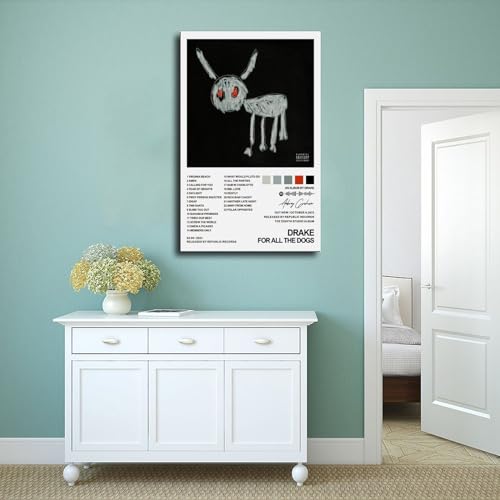 metegate Drake Poster For All The Dogs Album Cover Canvas Poster Wall Art Decor Print Picture Paintings for Living Room Bedroom Decoration Frame-style16x24inch(40x60cm) metegate Drake Poster For All The Dogs Album Cover Canvas Poster Wall Art Decor Print Picture Paintings for Living Room Bedroom Decoration Frame-style16x24inch(40x60cm)