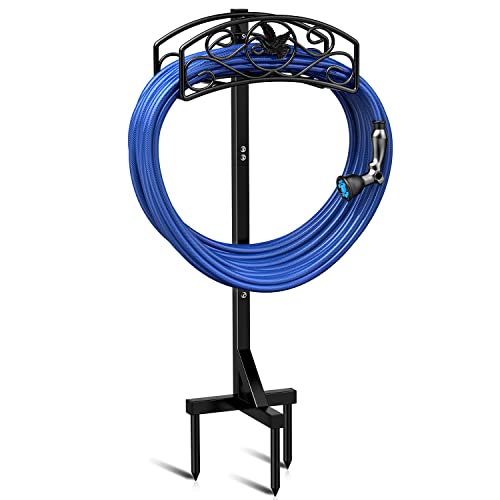 Kesfitt Garden Hose Holder,Detachable Water Hose Holders Freestanding,Heavy Duty Metal Hose Stand Hose Hanger Garden Hose Storage Rack for Outside Lawn Yard Kesfitt Garden Hose Holder,Detachable Water Hose Holders Freestanding,Heavy Duty Metal Hose Stand Hose Hanger Garden Hose Storage Rack for Outside Lawn Yard