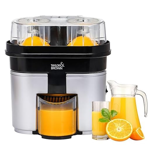 Taylor & Brown Electric Twin Citrus Juice Maker, with Anti-Drip Valve Citrus Orange Fruits Squeezer Household Fruit Mixer, Fast Double 90W Electric Lemon Orange Fresh Juicer Cutter Slicer