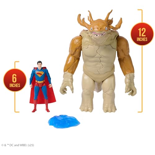 Image of DC Comics Superman vs Kaiju Slime Battle Playset | 12-Inch Kaiju with Slime, 6-Inch Superman Action Figure, Recreate Iconic Scenes, Superhero Toys for Kids & Collectors Ages 4+