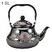 Produktbild SSSSTH Emaille-Kessel, 1.5L 2.0L 2.5L Black Flower Emaille Wasserkocher, Kaffeekanne Küche Haushalt Kessel, für Induktions-Herd/Gasherd,1.5L