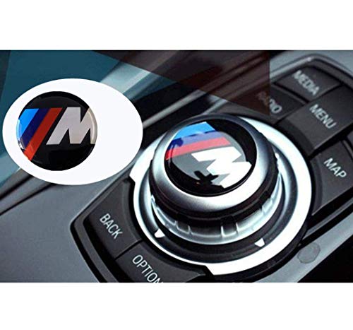 Car Controller Sticker Should for Cars with 29mm IDrive Multimedia Button Control Button M Performance 3D Sticker M3 5 E30 E36 E34 E39 E60 E65 E38 (black)