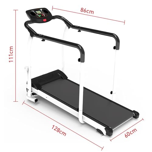 Image of Rehabilitation Motorized Treadmill with Handrail - Multifunction Foldable Treadmill for Seniors Home Office Physical Exercise - Home Treadmill