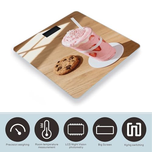 Báscula de baño digital con pantalla LCD y base antideslizante miniatura 3
