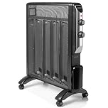 Duronic Electric Heater HV220 Oil Free Radiator Convection Heater 2000W Free Standing Radiator Mica Panel Heaters Portable Radiators with Micathermic Panels Convector for Home, Bedrooms, Offices