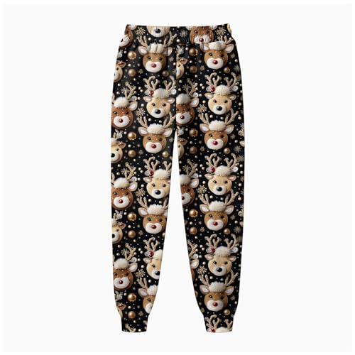 Mens Baggy Sweatpants Cargo Santa Claus Cuffed Joggers Pant Casual Novelty Sports Drawstring Pants with Pocket S-4XL4